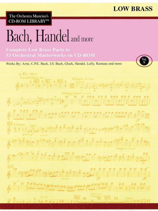 Bach Handel & More Low Brass Cd Rom Lib V10