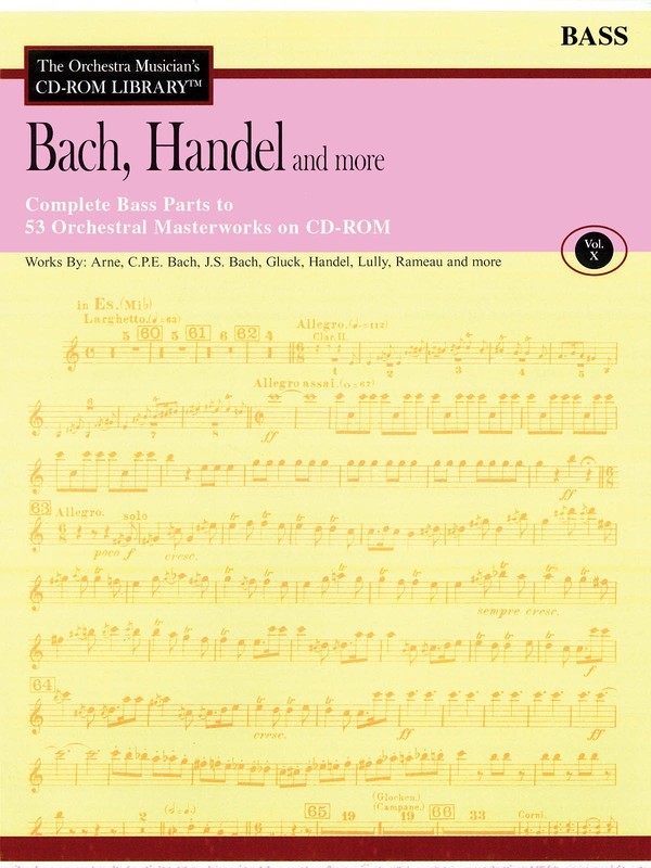 Bach Handel & More Double Bass Cd Rom Lib V10