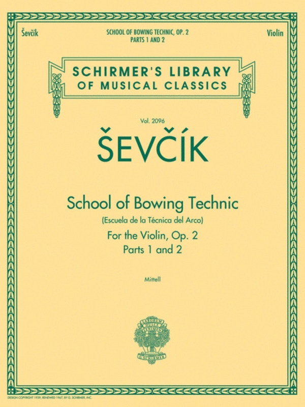 Sevcik - School Of Bowing Technic Op 2 Pts 1-2 Violin