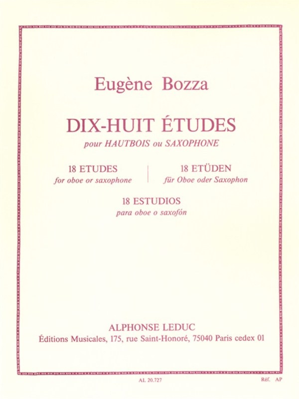 18 Etudes For Oboe