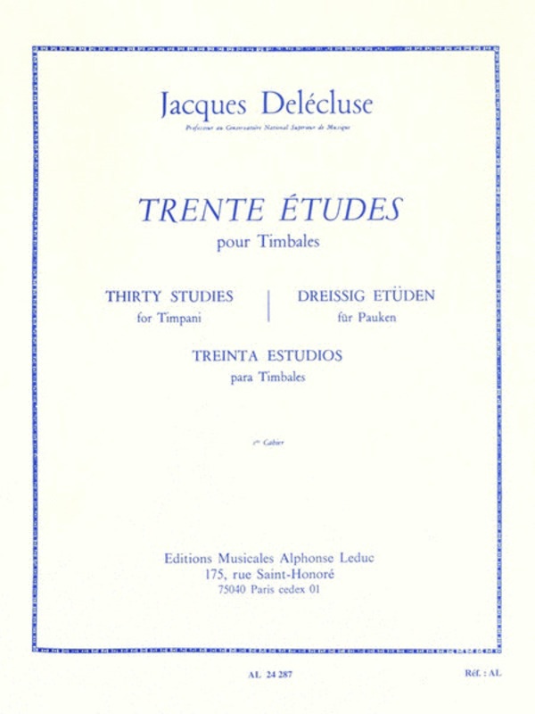 30 Studies For Timpani Volume 1