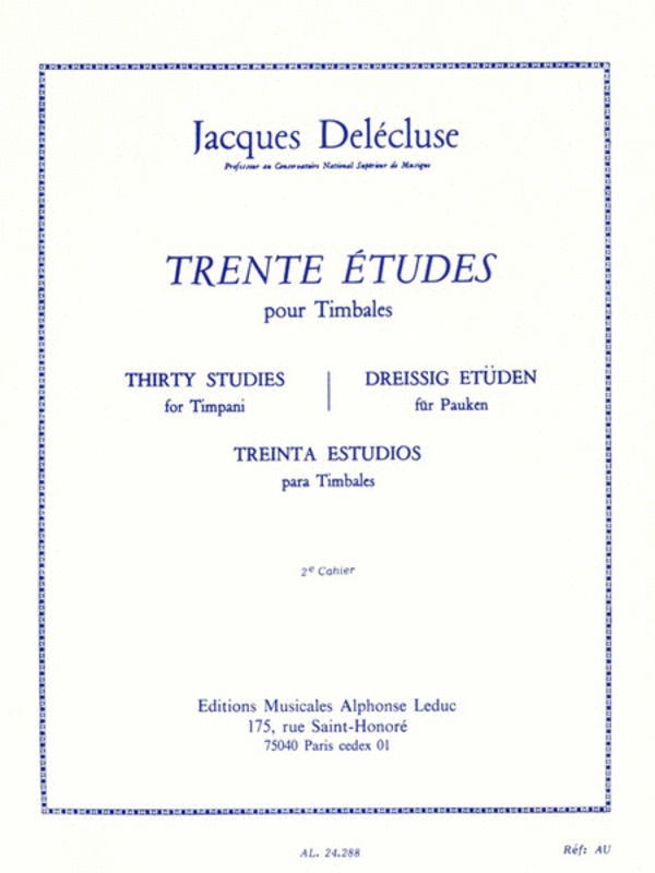 30 Studies For Timpani Volume 2