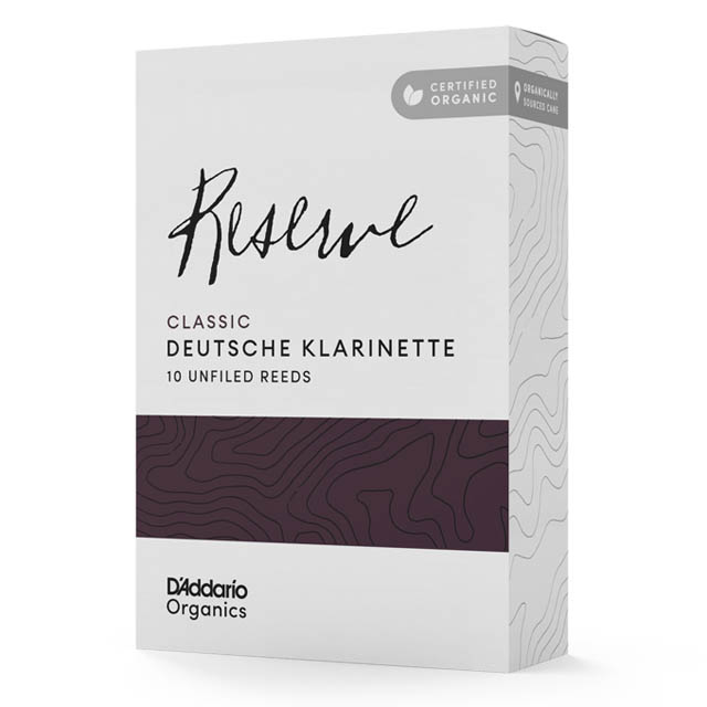 D'Addario Organic Reserve Classic Deutsche Klarinette Reeds, 10-Pack