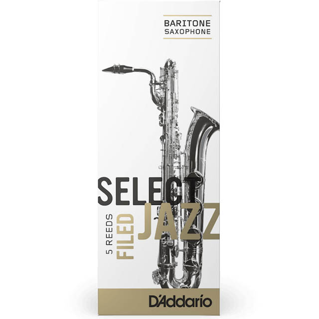 D'Addario Select Jazz Baritone Saxophone Reeds (Filed)