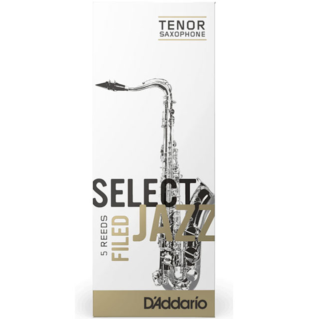 D'Addario Select Jazz Tenor Saxophone Filed Reeds - Box of 5