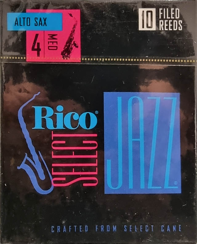 10 Rico Select Jazz Alto Sax Reeds, Strength 4 Med FILED (OLD STOCK)