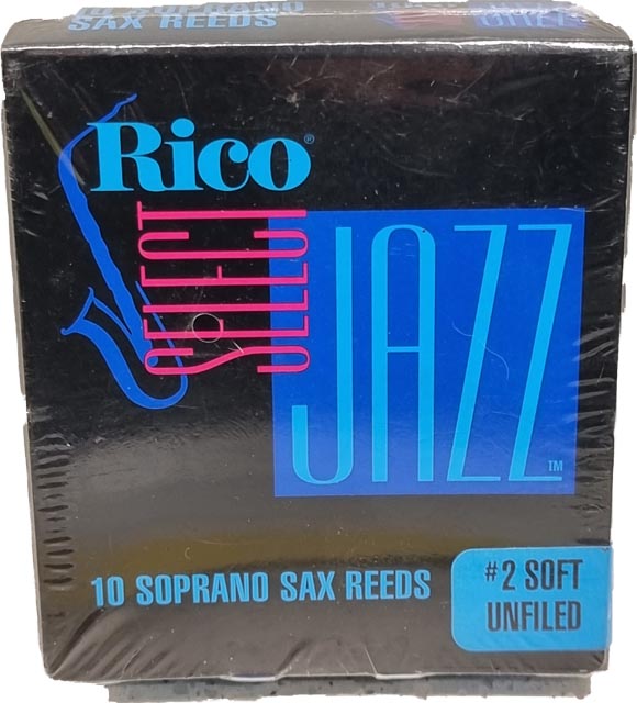 10 Rico Select Jazz Soprano Sax Reeds, Strength 2 Soft, FILED (Old Stock)