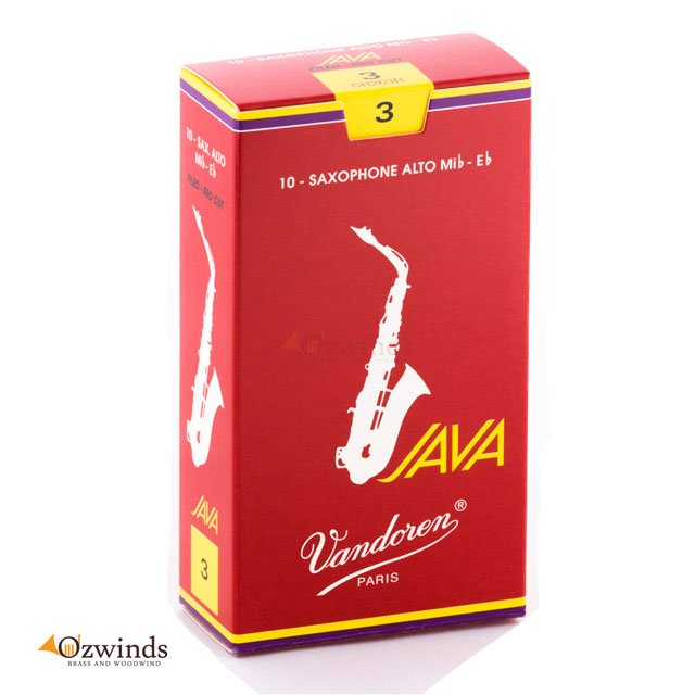 Vandoren Java Red - French File Cut Alto Sax Reeds (Box of 10)