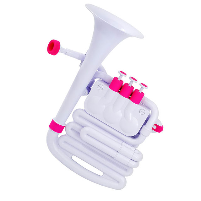 Nuvo jHorn Mini Brass Instrument, ABS, Pink and White