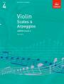 Abrsm Violin Scales & Arpeggios Gr 4 From 2012