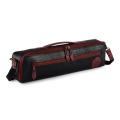 Gard 166-DMLKY Single Flute Case Cover - B foot - Leather Black w/ Burgundy Trim