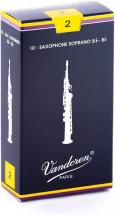 Vandoren Traditional Soprano Sax Strength 2 Reeds (Box of 10)