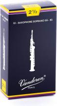 Vandoren Traditional Soprano Sax Strength 2.5 Reeds (Box of 10)