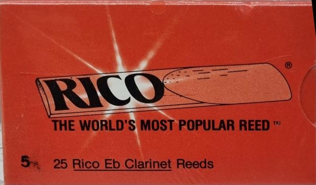 25 Rico E-flat Clarinet Reeds Strength 5 - Old Stock