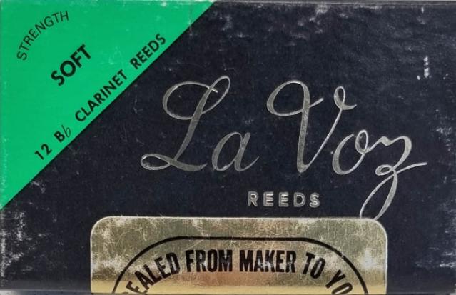 12 La Voz Clarinet Reeds, Strength SOFT (Vintage Stock)