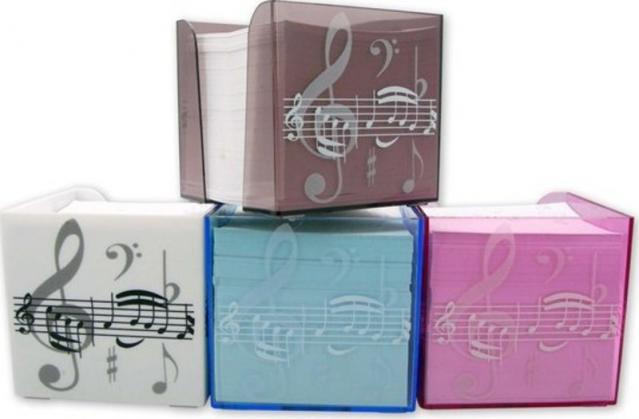 Pink Treble Clef Memo Note Block