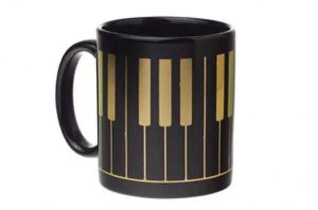 Mug Large Keyboard Black And Gold