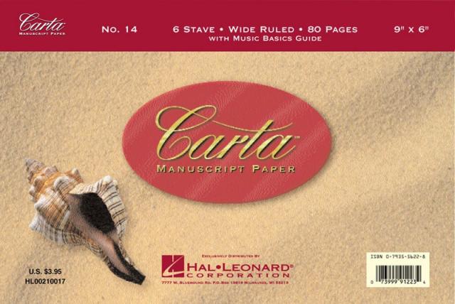 Carta Manuscript Kids 80pg 6st Wide Pad