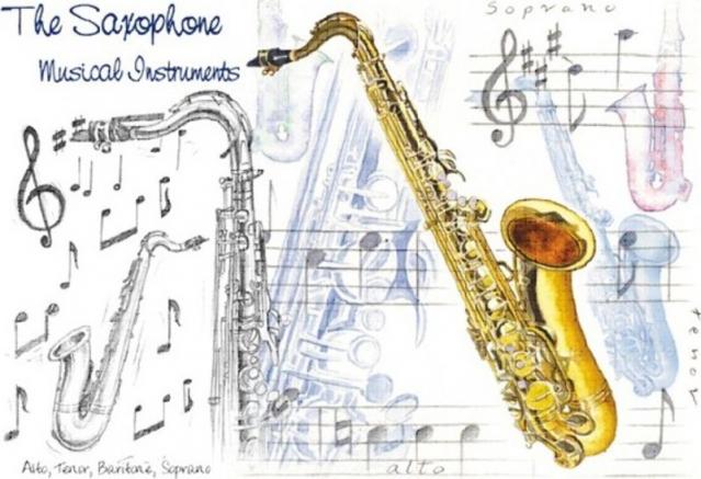 Greeting Card - Saxophone