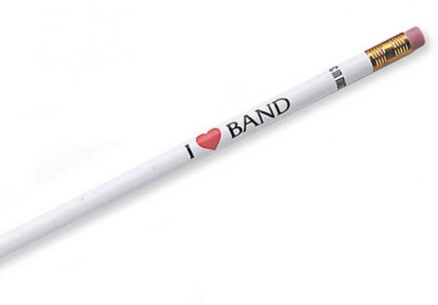 Pencil I Love Band Asstd Colors