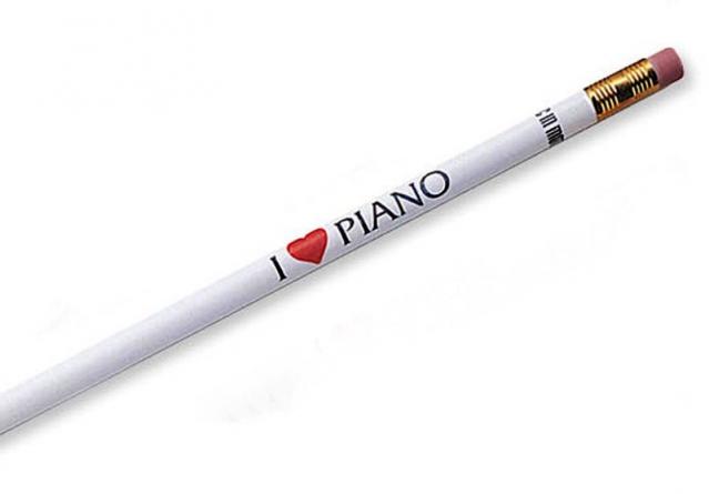 Pencil I Love Piano Asstd Colors