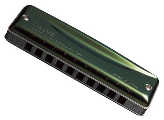 Suzuki Olive 10 Hole Diatonic Harmonica