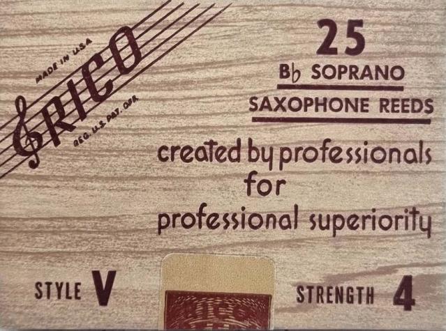 25 Rico Soprano Sax Reeds, Strength 4 - Vintage