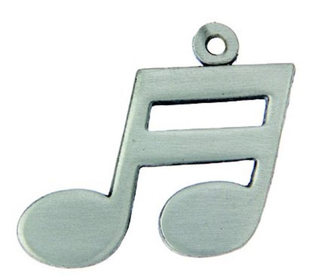 Keychain Pewter 16th Notes