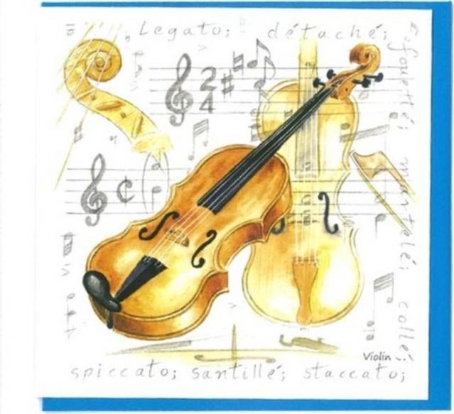 Notelets - Violin (pack Of 5)