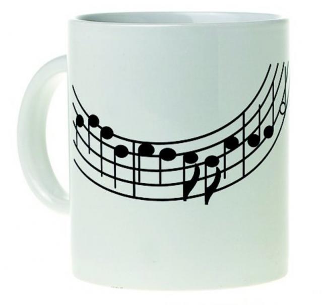 Mug Music Design Staff White