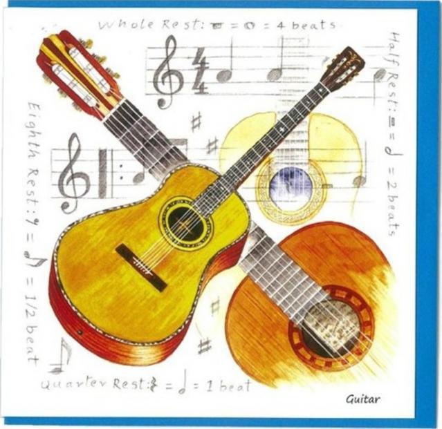 Notelets - Acoustic Guitar (pack Of 5)