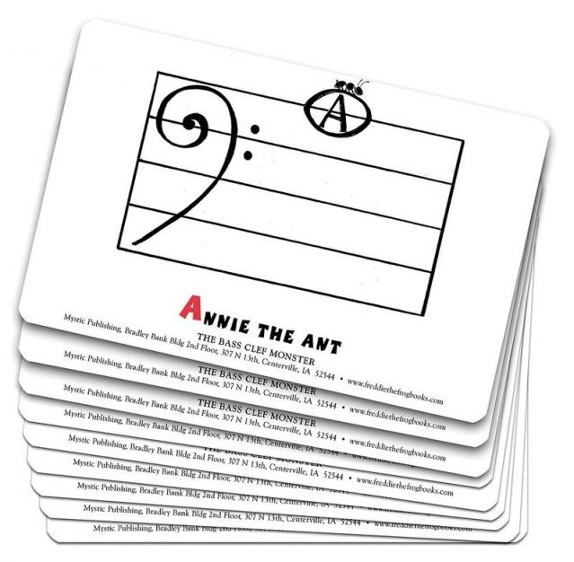 Bass Clef Monster Flash Card Set