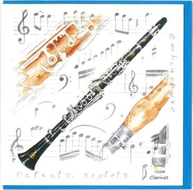 Notelets - Clarinet (pack Of 5)