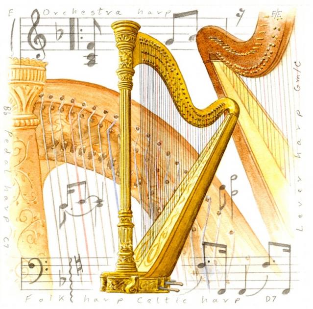 FRIDGE MAGNET - HARP