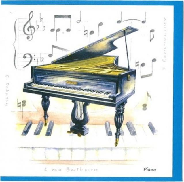 Notelets - Piano (pack Of 5)