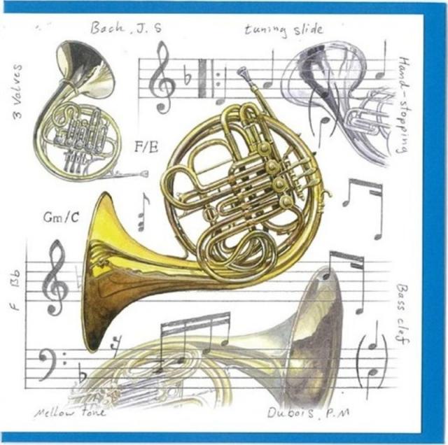 Notelets - Horn (pack Of 5)