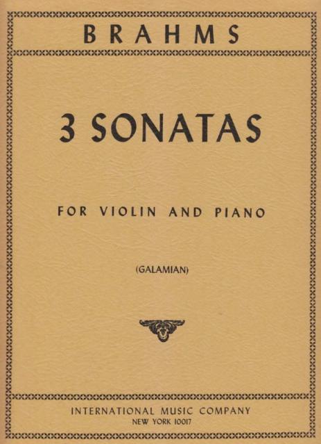 Brahms - 3 Sonatas Op 78 100 108 Violin/piano Ed Galamian