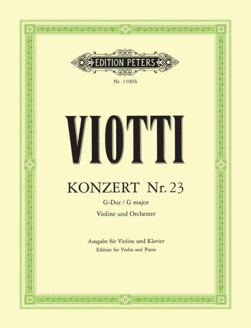 Viotti - Concerto No 23 G Maj Violin/piano