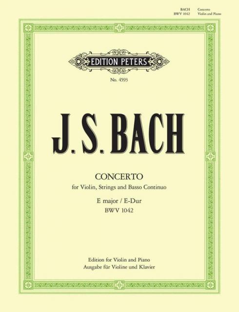 Bach - Concerto No 2 E Bwv 1042 Violin/piano