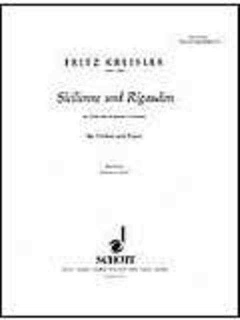 Sicilienne And Rigaudon In Style Of Francoeur Violin/piano