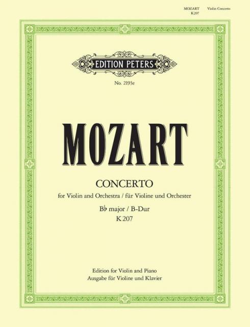 Mozart - Concerto No 1 B Flat K 207 Violin/piano