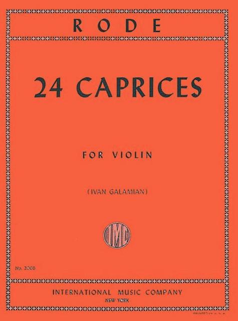 Caprices 24 Edition Galamian Violin Solo