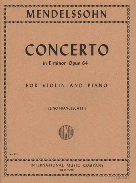 Concerto Op 64 E Min Ed Francescatti Vln/pno