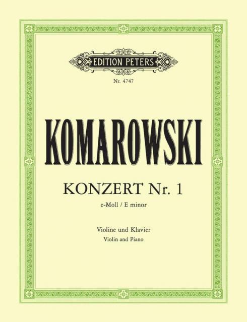 Komarovsky - Concerto No 1 E Min Violin/piano