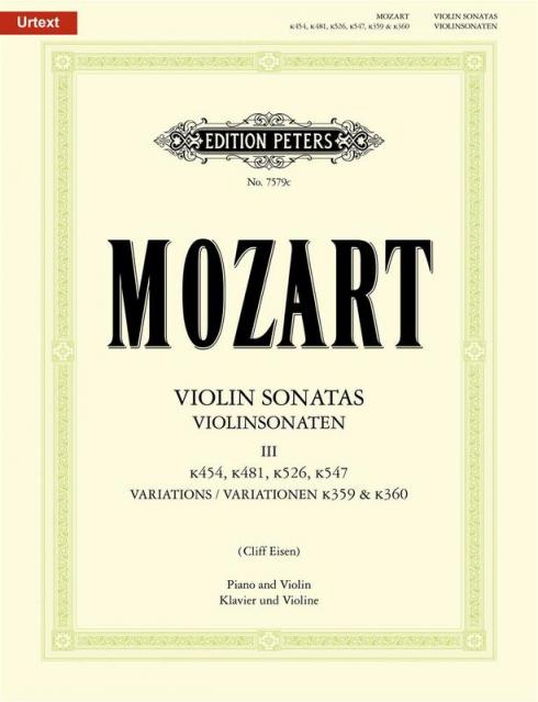 Sonatas Ed Eisen Bk 3 Vln/pno Urtext