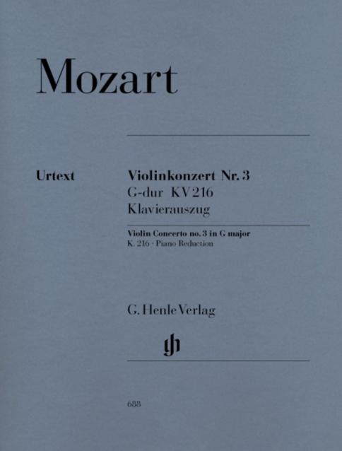 Mozart - Concerto No 3 G K 216 Violin/piano Urtext