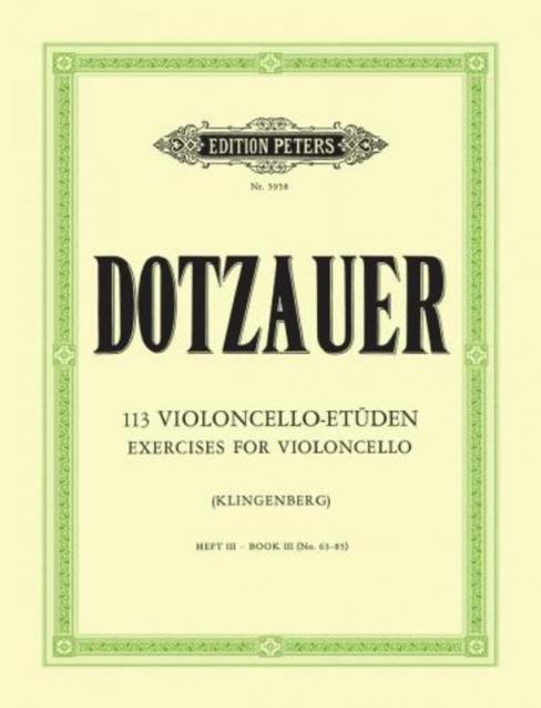 Dotzauer - 113 Studies Vol 3 Nos 63 To 85 Cello