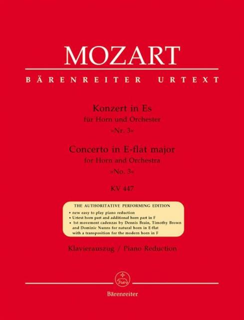 Concerto No 3 E Flat K 447 Fhn/pno