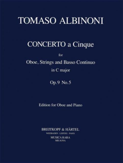 Albinoni - Concerto C Major Op 9 No 5 Oboe/piano