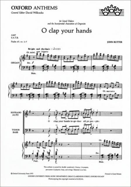 O Clap Your Hands Satb